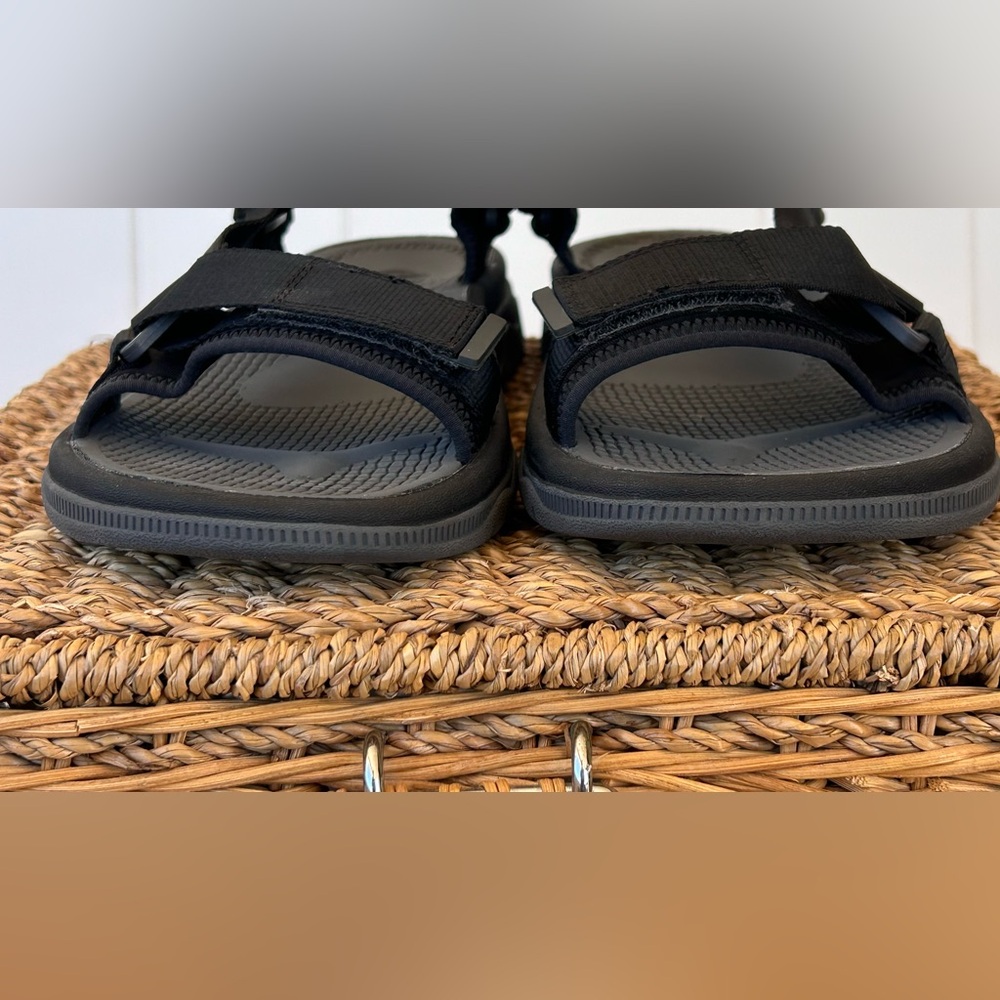 Clarks Cloudsteppers Balta Reef Men’s Sport Sandals Canvas Black Size 10M - Picture 2 of 13